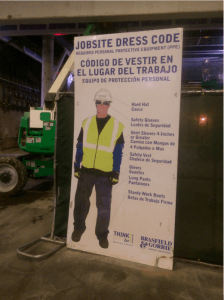 Brasfield & Gorrie posts English to Spanish translated sign